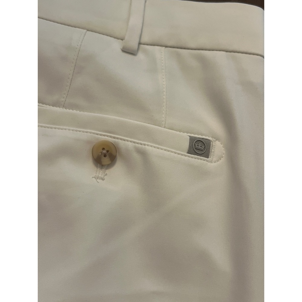 Peter Millar White Performance Golf Shorts 1922 House Embroidery Size 42